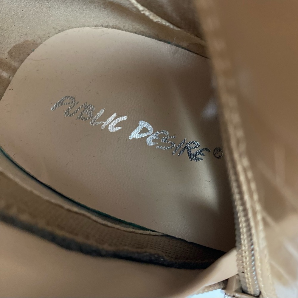 Public Desire Tan Croc Alligator Pointed Toe Tall… - image 6